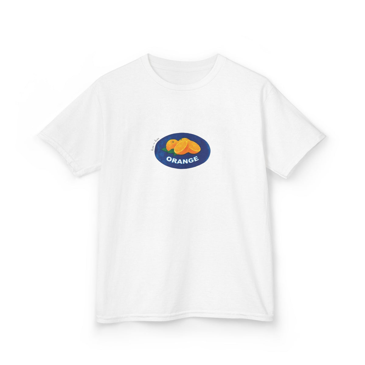 Retro Orange Fruit Sticker Baby Tee