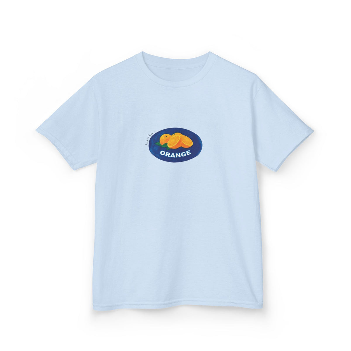 Retro Orange Fruit Sticker Baby Tee