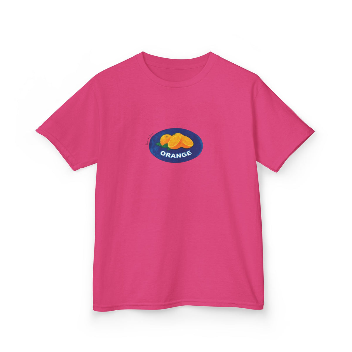 Retro Orange Fruit Sticker Baby Tee
